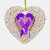 Décoration En Céramique Ruban cancéreux pancréatique du coeur - SRF (Devant)