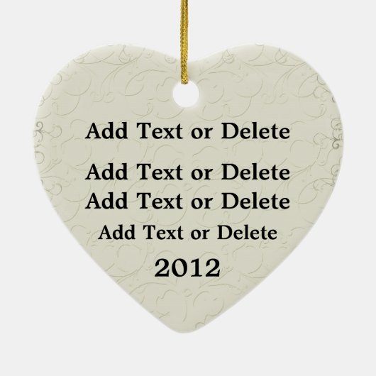 Décoration En Céramique Ruban cancéreux pancréatique du coeur - SRF (Dos)