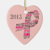 Décoration En Céramique Ruban inspiré de conscience de cancer du sein (Droite)