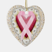 Décoration En Céramique Ruban rose du coeur - SRF (Droite)