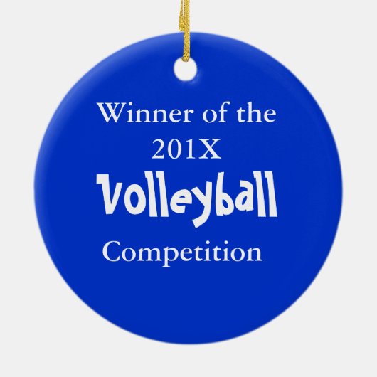 Décoration En Céramique Rubans de volleyball 1er (Dos)