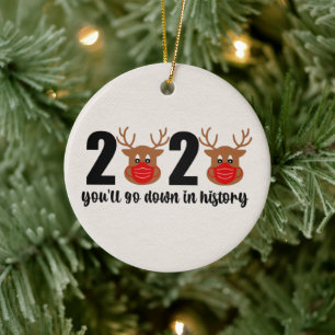 Décoration En Céramique Rudolph Red Mask Reindeer 2020