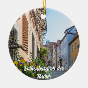 Décoration En Céramique Rue colorée à Rothenburg ob der Tauber