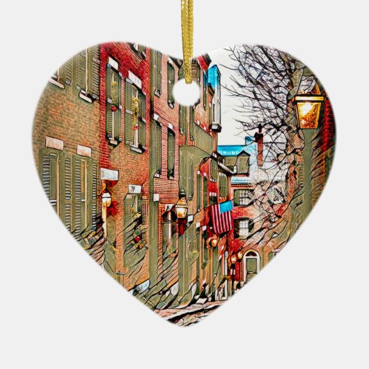 Décoration En Céramique Rues de Boston (Devant)