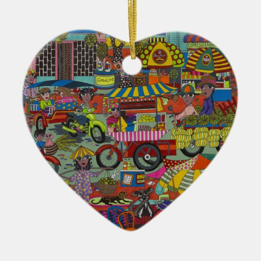 Décoration En Céramique Rues de Phnom Penh (Devant)