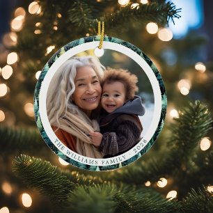 Décoration En Céramique Russe Woodland Famille de Noël Photo