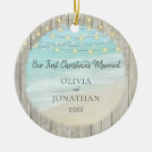 Décoration En Céramique Rustic Beach Nouvelle photo Noël (Devant)