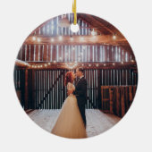 Décoration En Céramique Rustic First Mr et Mrs Christmas Photo (Dos)