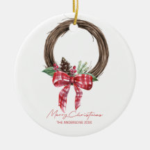 Rustic Grapevine Wreath Joyeux Noël