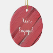 Décoration En Céramique Rustic Red Barn Wood Fiançailles (Droite)