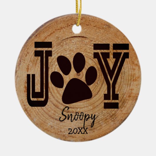 Décoration En Céramique Rustique - Joy Puppy Paw (Devant)