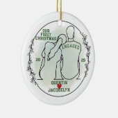 Décoration En Céramique Sa tête sur son épaule - Premier Noël engagé (Droite)