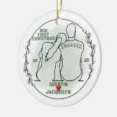 Décoration En Céramique Sa tête sur son épaule - Premier Noël engagé (Gauche)