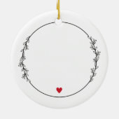 Décoration En Céramique Sa tête sur son épaule - Premier Noël engagé (Dos)