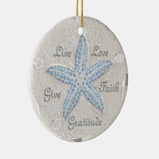 Décoration En Céramique Sable Dollar Éstarfish Gem Ornament (Droite)