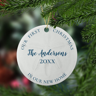 Décoration En Céramique Sable Dollar Nouveau Accueil Premier Noël