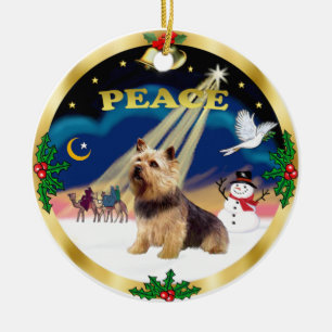 Décoration En Céramique Sages - Norwich Terrier