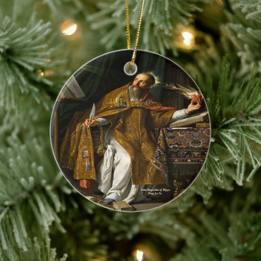 Décoration En Céramique Saint Augustin d'Hippone (Arbre)