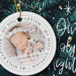 Décoration En Céramique Saint Baptême Cadre simple Photo personnalisée mod<br><div class="desc">Ce design simple et classique est composé de typographie serif et d'ajouter une photo personnalisée. "Mon Saint Baptême" tourne autour de la photo de votre bébé,  enfant,  etc</div>