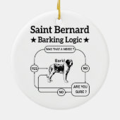 Décoration En Céramique Saint Bernard Barking Logic Funny Chien propriétai (Dos)