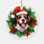 Décoration En Céramique Saint Bernard Christmas Wreath (Dos)
