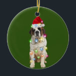 Décoration En Céramique Saint-Bernard With Christmas Scafts Santa<br><div class="desc">Saint-Bernard With Christmas Scafts Santa</div>