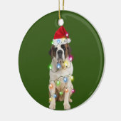 Décoration En Céramique Saint-Bernard With Christmas Scafts Santa (Gauche)