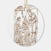 Décoration En Céramique Saint Cecilia avec Sainte Catherine d'Alexandrie (Gauche)