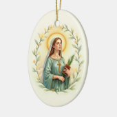 Décoration En Céramique Saint Dymphna dévotionnel catholique (Gauche)