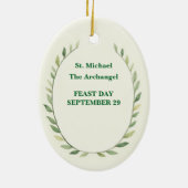Décoration En Céramique Saint Michel l'Archange catholique (Dos)
