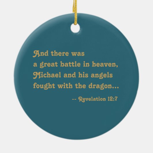 Décoration En Céramique Saint Michel l'Archange (M 010) (Dos)