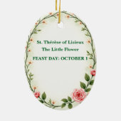 Décoration En Céramique Saint Thérèse de Lisieux (Dos)