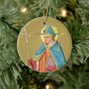 Décoration En Céramique Saint Thomas Becket avec épée dans la mitre (P 005