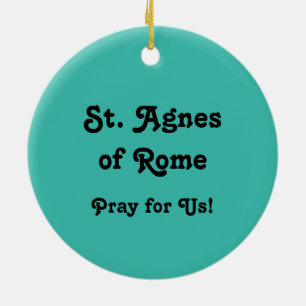 Décoration En Céramique Sainte Agnès de Rome (BK 006)