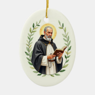 Décoration En Céramique Sainte Dominique - Écriture de la paix et des béné