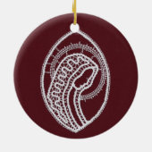 Décoration En Céramique Sainte Vierge Marie, dentelle (Dos)