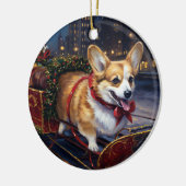 Décoration En Céramique Saison de Noël de Corgi (Gauche)