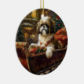 Décoration En Céramique Saison de Noël Shih Tzu (Droite)