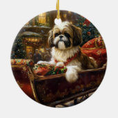 Décoration En Céramique Saison de Noël Shih Tzu (Dos)