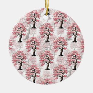 Décoration En Céramique Sakura Rose Cherry Fleur Arbre Design