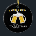 Décoration En Céramique Salades et bières à 30 ans<br><div class="desc">Salades et bières à 30 ans Ornement céramique</div>