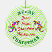 Décoration En Céramique Salamandre Rainbow de Noël (Dos)