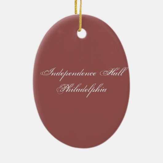 Décoration En Céramique Salle de l'Indépendance Philadelphie (Dos)