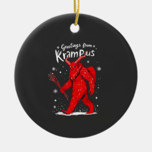 Décoration En Céramique Salutation de Noël de Krampus Xmas