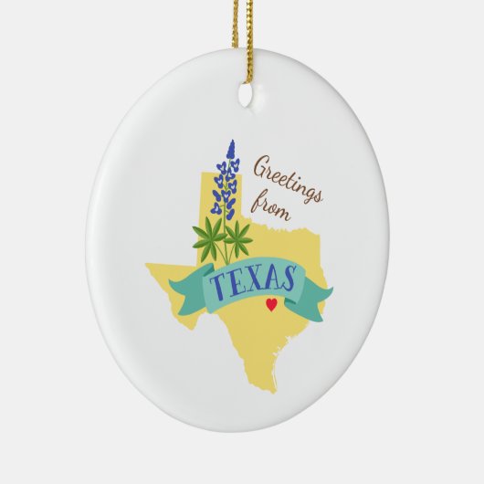 Décoration En Céramique Salutations au Texas (Droite)