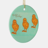 Décoration En Céramique Salutations de Pâques Chicks Vert (Droite)