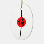 Décoration En Céramique SAMURAI - Épée & Kanji (Gauche)