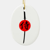 Décoration En Céramique SAMURAI - Épée & Kanji (Dos)