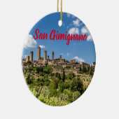 Décoration En Céramique San Gimignano Toscane Italie Panorama Souvenir (Droite)