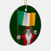 Décoration En Céramique Santa Claus Avec L'Ensigne D'Irlande (Droite)
